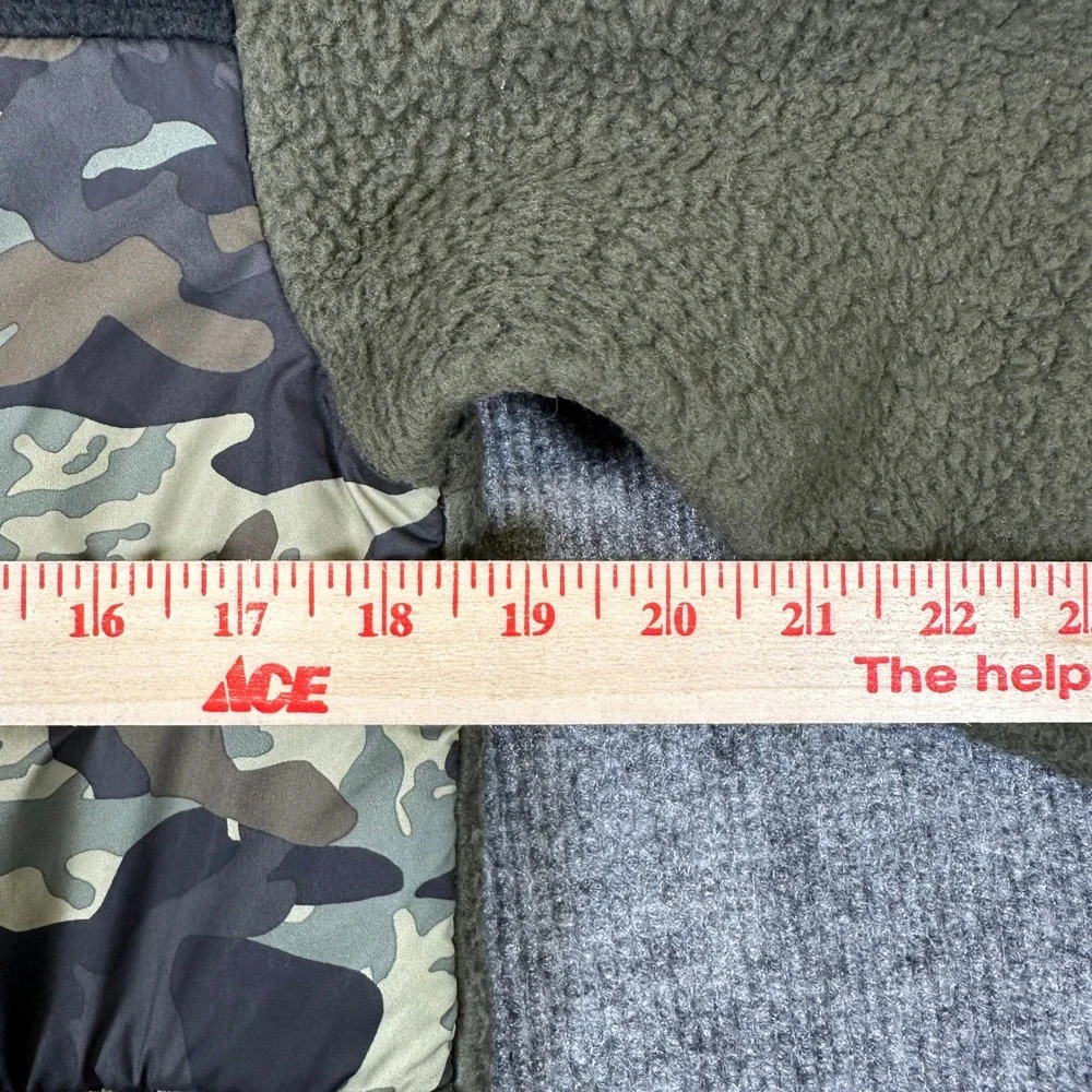 The North Face Teen Boys Denali Hooded Fleece Jacket Camo Green XL 14/16